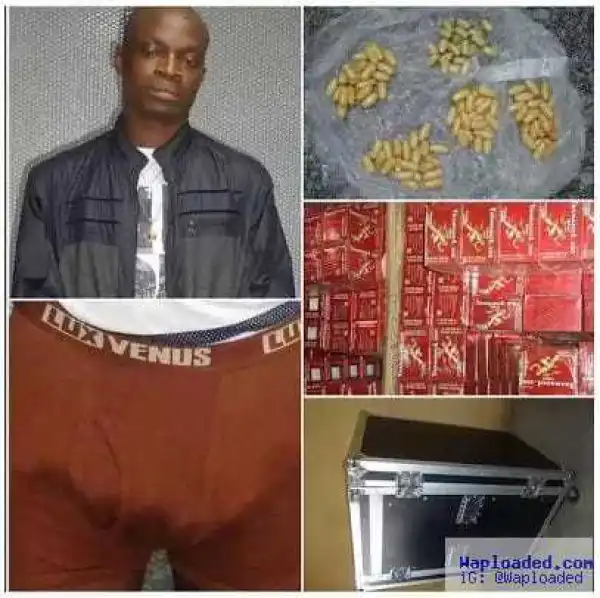 Shocking!: See what NDLEA found in this man’s boxers (see photos)